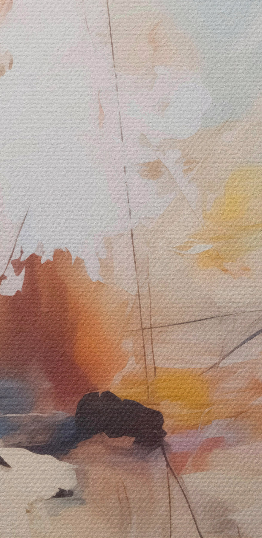 Schilderij van een landschap