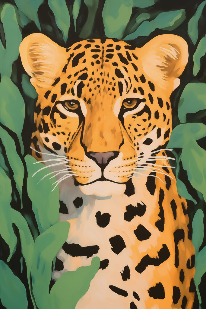 Painting of a leopard