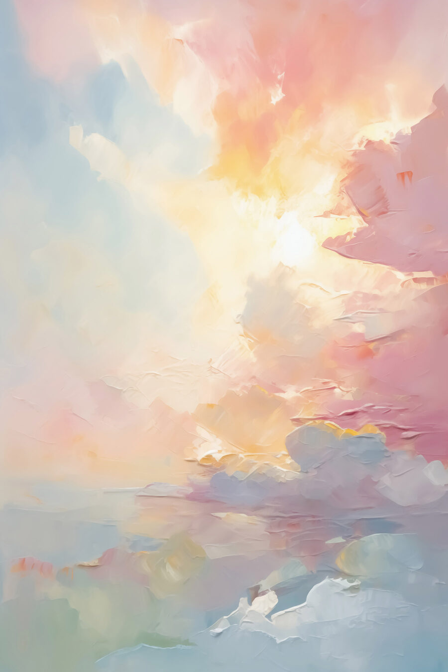 Schilderij van een zonsondergang Schilderij van een zonsondergang