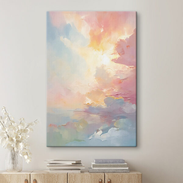 Schilderij van een zonsondergang Schilderij van een zonsondergang