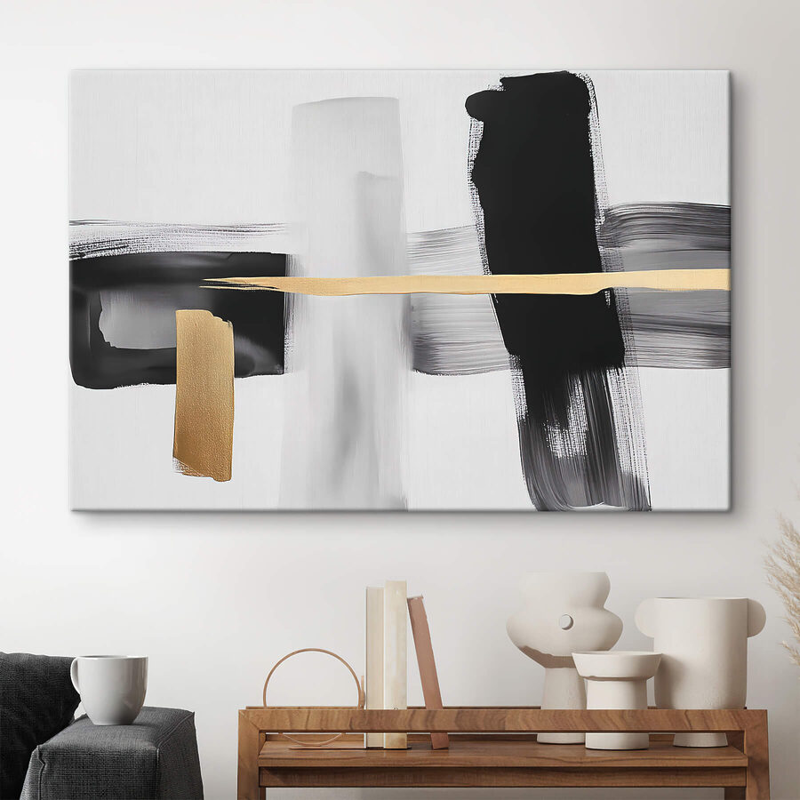 Canvas Schilderijen Zwart-wit schilderij