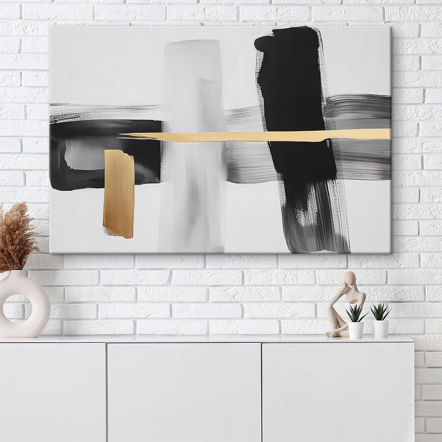Canvas Schilderijen Zwart-wit schilderij - Afbeelding 3