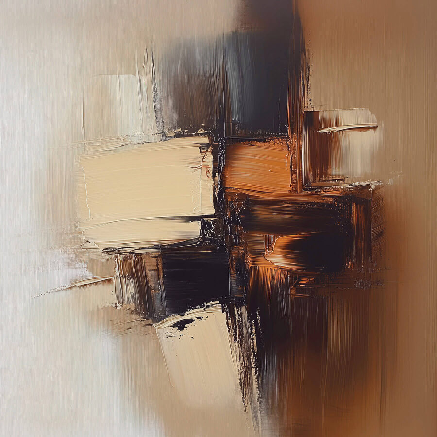 Canvas Schilderijen Abstracte tonen in vloeiende beweging. - Afbeelding 8