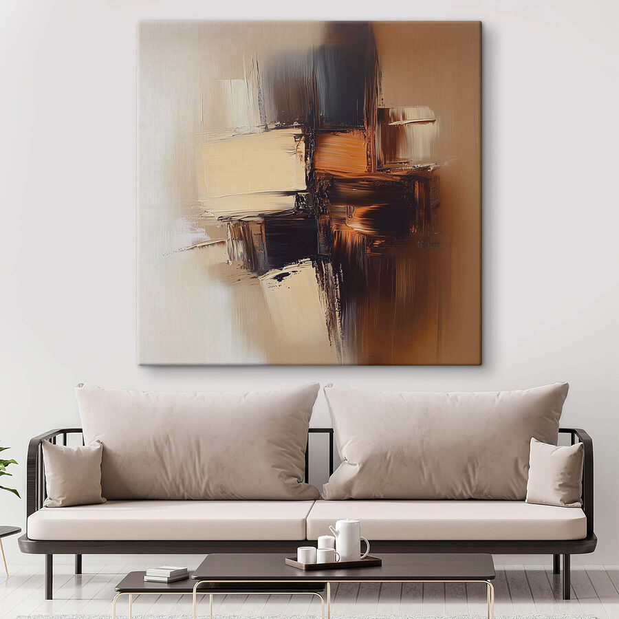 Canvas Schilderijen Abstracte tonen in vloeiende beweging. - Afbeelding 2