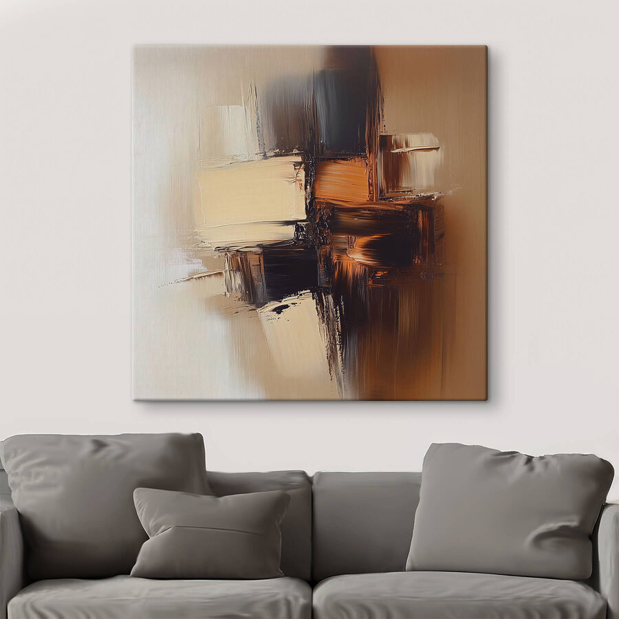Canvas Schilderijen Abstracte tonen in vloeiende beweging. - Afbeelding 3
