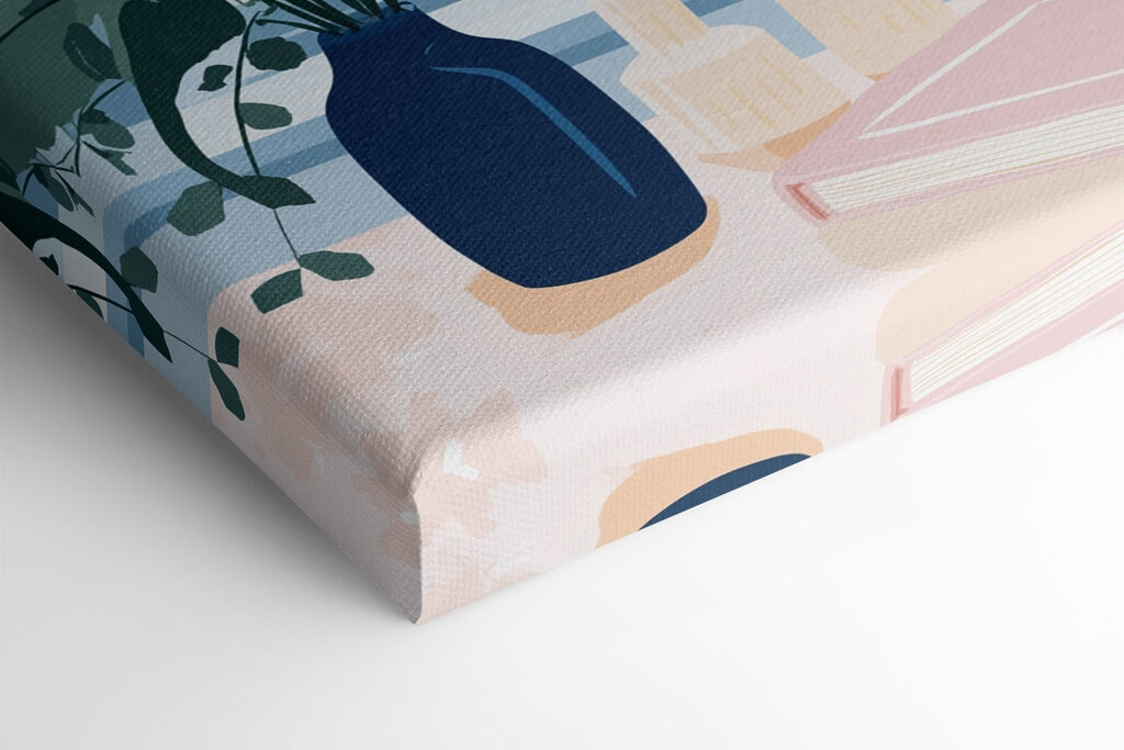 Window with flowers and candles