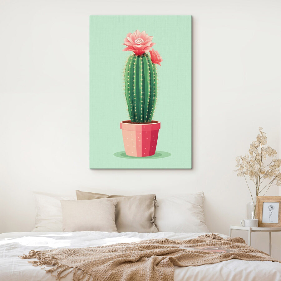 Cactus met een bloem erin