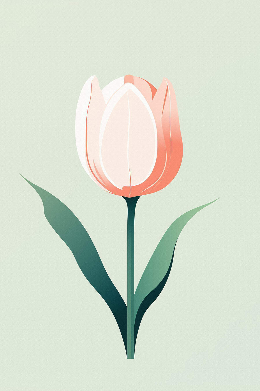 Roze bloem met groene bladeren