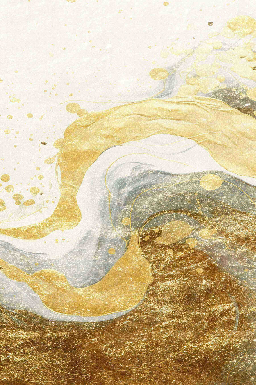 Abstracte golven in zachte pasteltinten.