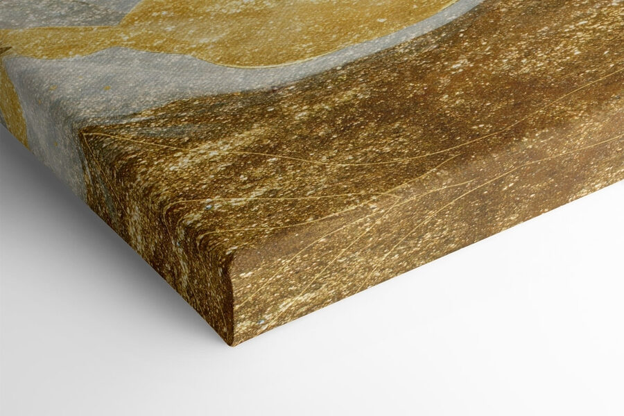 Abstracte golven in zachte pasteltinten.