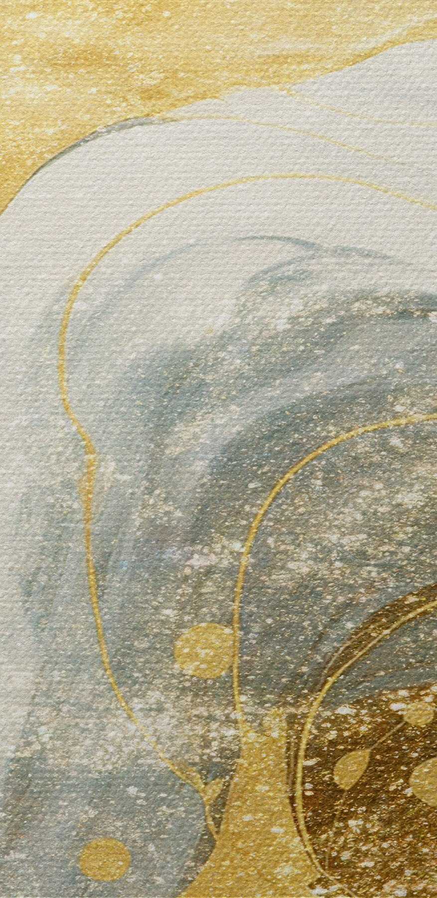 Abstracte golven in zachte pasteltinten.