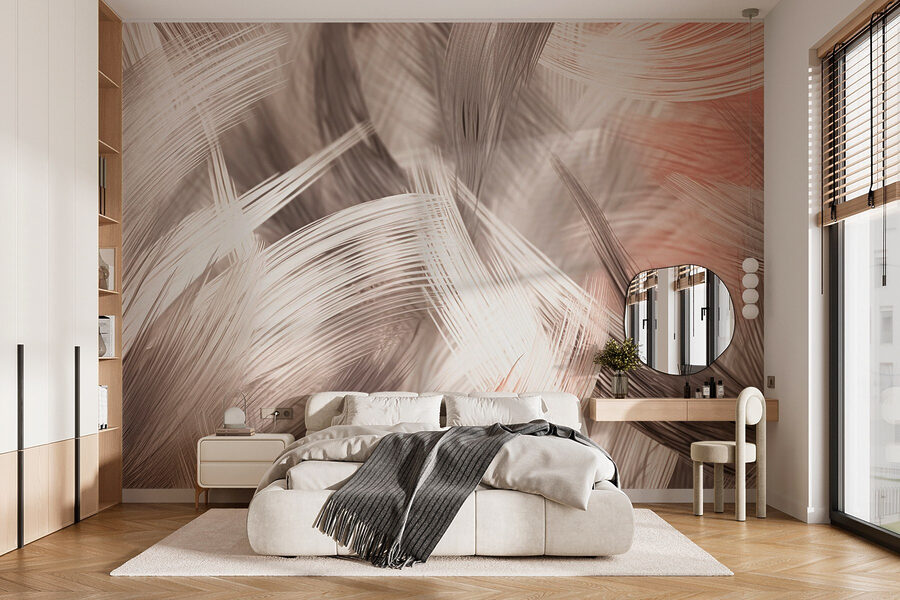 Abstracte texturen in zachte tinten.