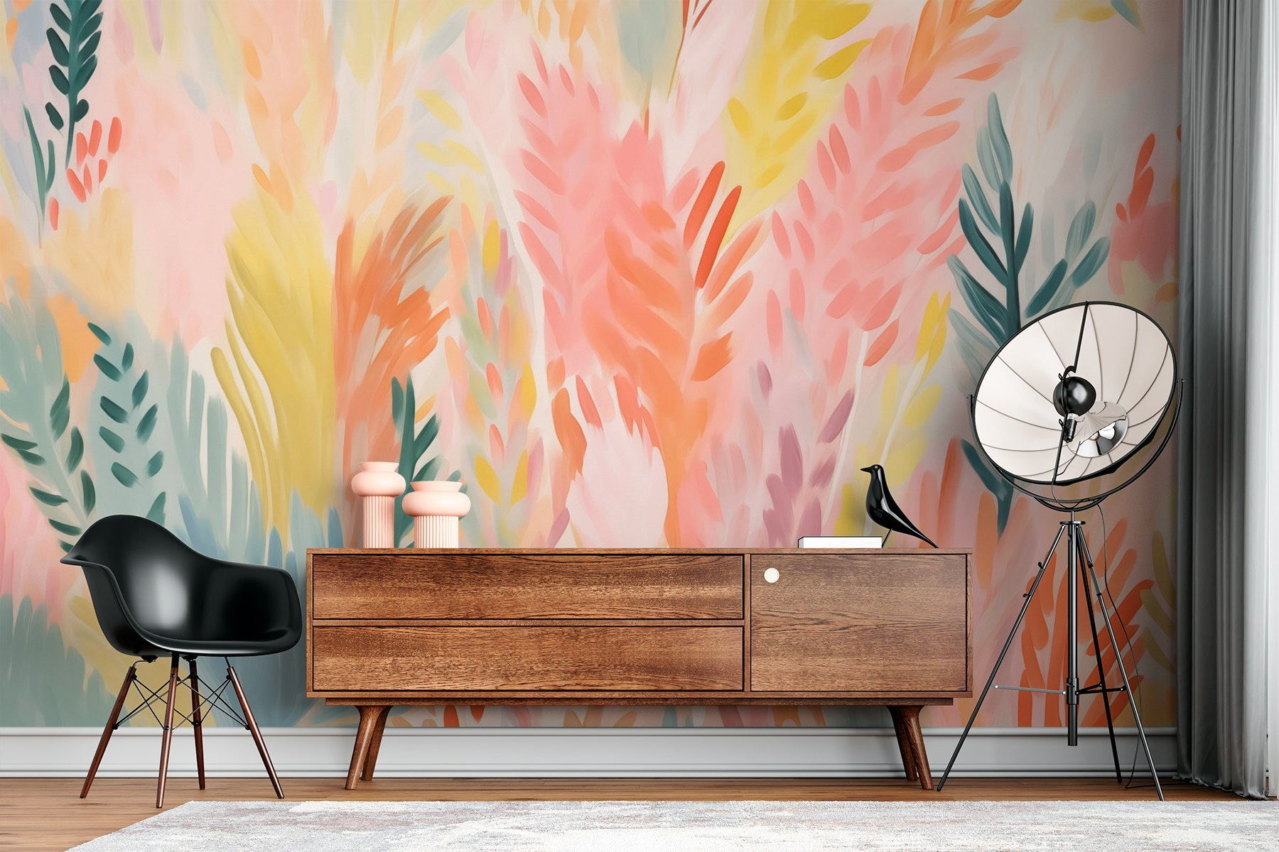 Colorful leaves on a white surface