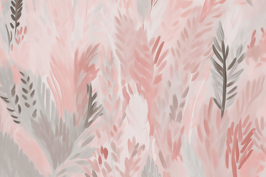 Roze en grijze bladeren