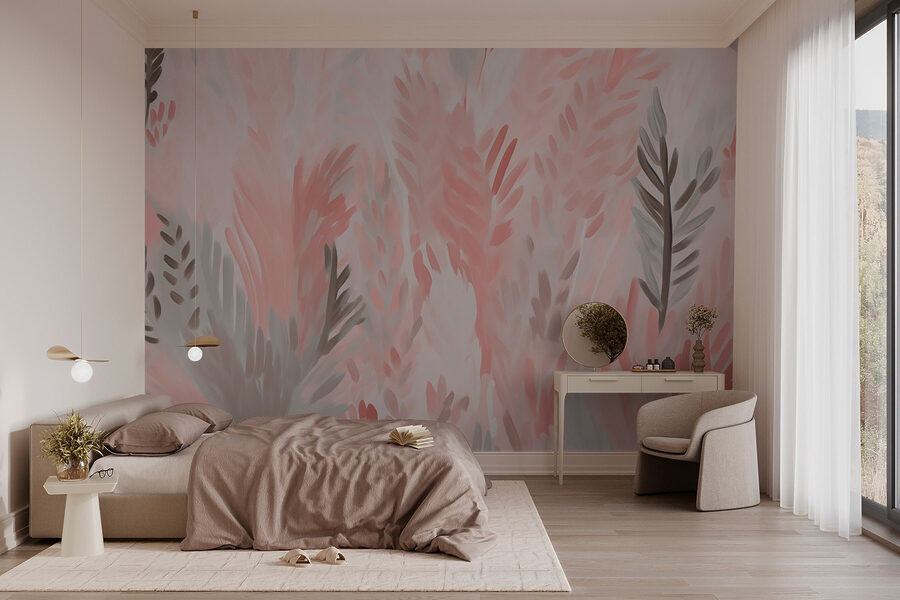 Roze en grijze bladeren