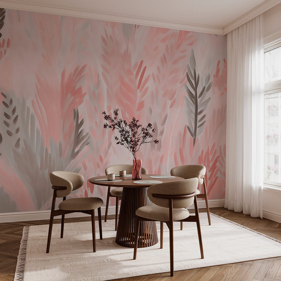 Roze en grijze bladeren