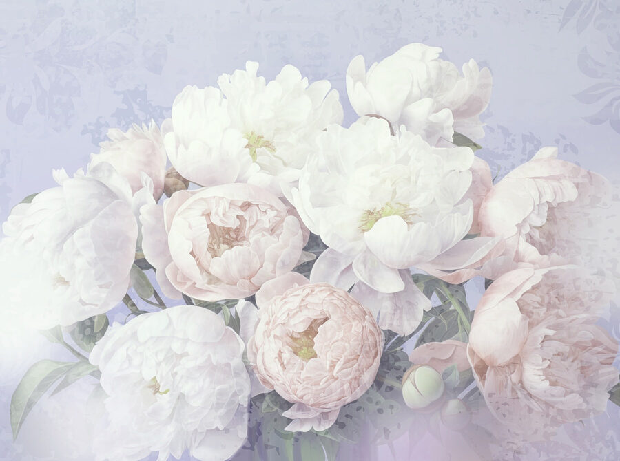 Boeket van witte en roze bloemen