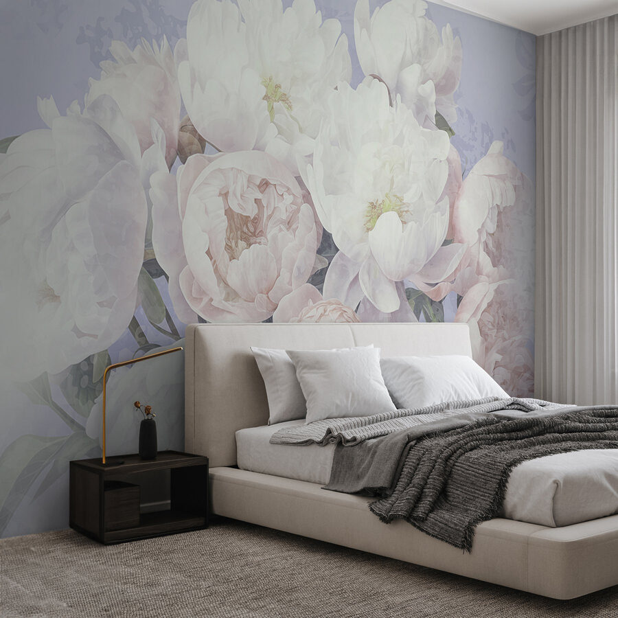 Boeket van witte en roze bloemen