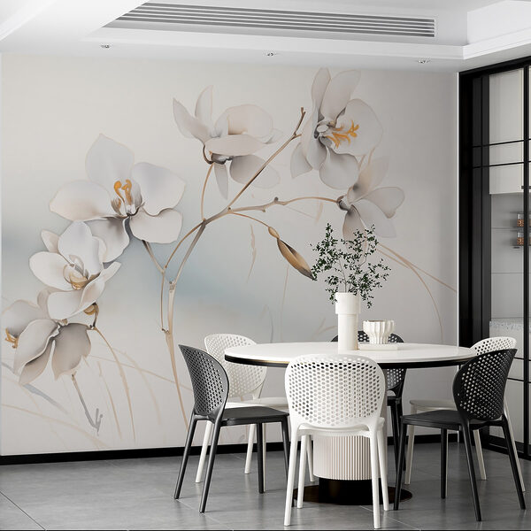 Witte bloemen aan een tak Witte bloemen aan een tak