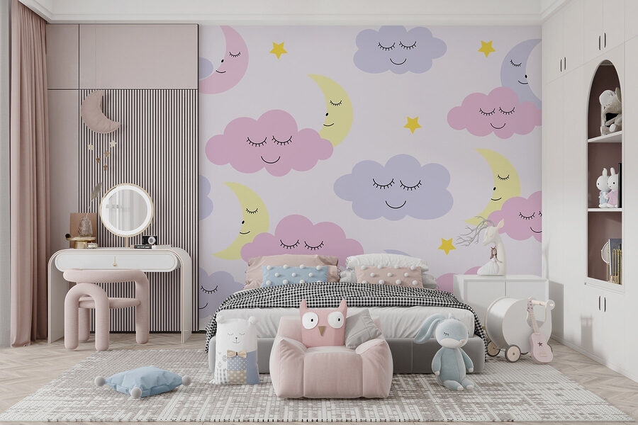 Patroon van wolken en sterren