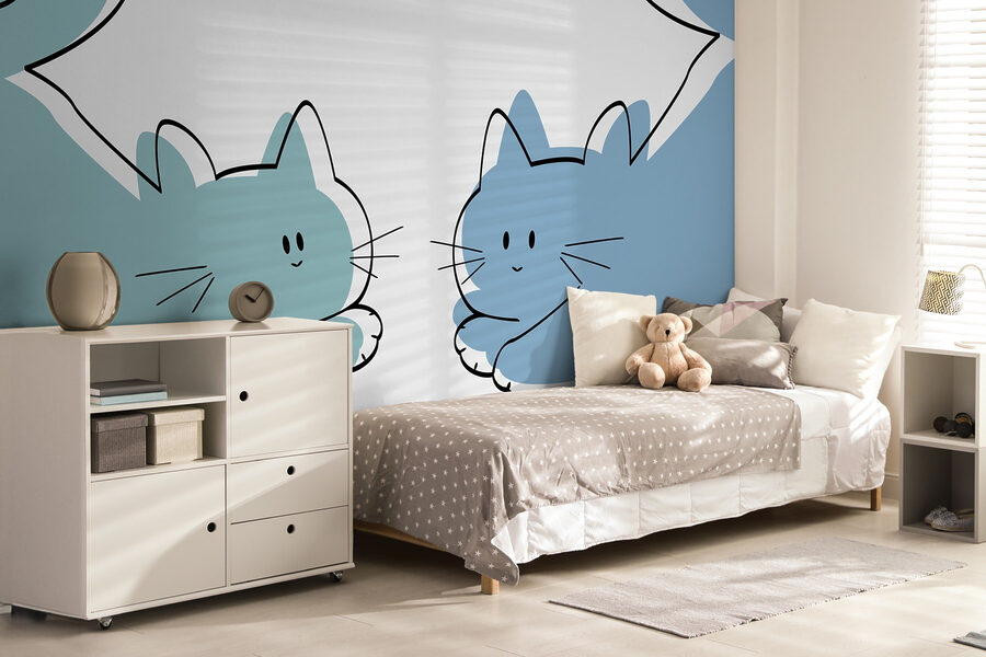 Paar liggende katten Paar liggende katten