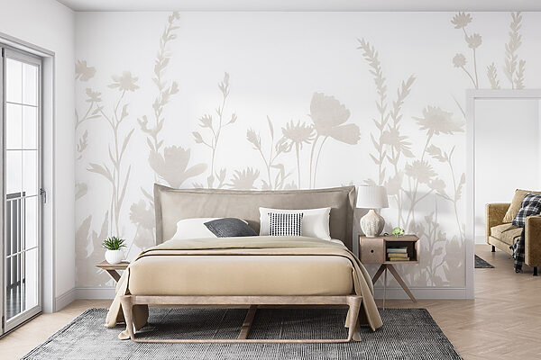 Witte achtergrond met bloemen Witte achtergrond met bloemen
