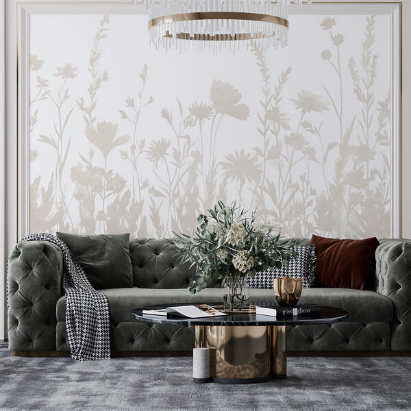 Witte achtergrond met bloemen Witte achtergrond met bloemen