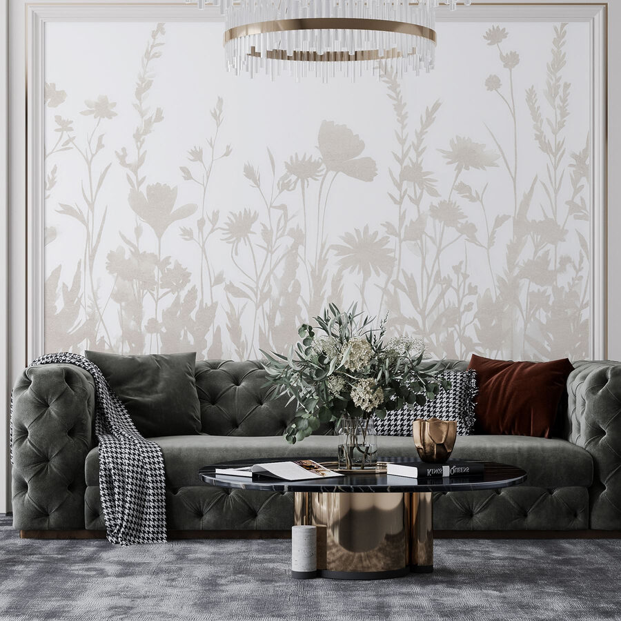 Witte achtergrond met bloemen Witte achtergrond met bloemen