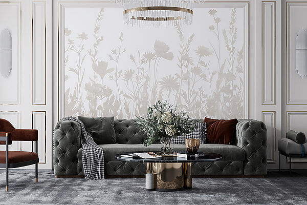 Witte achtergrond met bloemen Witte achtergrond met bloemen