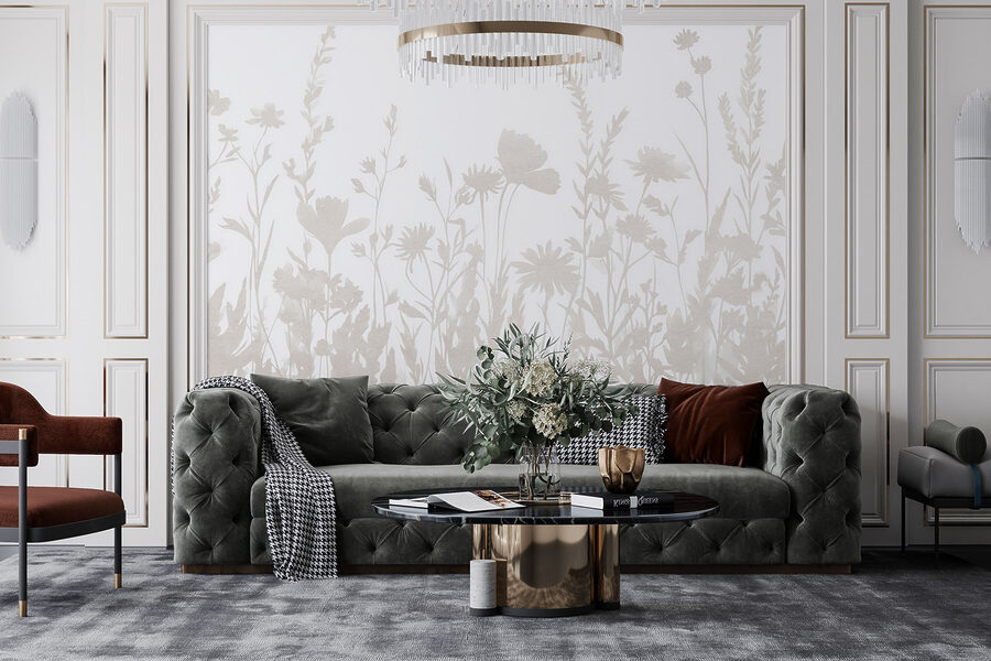 Witte achtergrond met bloemen Witte achtergrond met bloemen