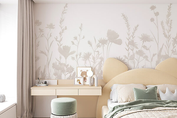 Witte achtergrond met bloemen Witte achtergrond met bloemen