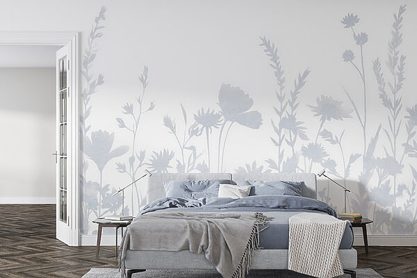 Witte bloem silhouetten Witte bloem silhouetten