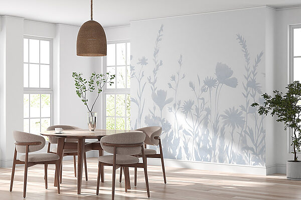 Witte bloem silhouetten Witte bloem silhouetten