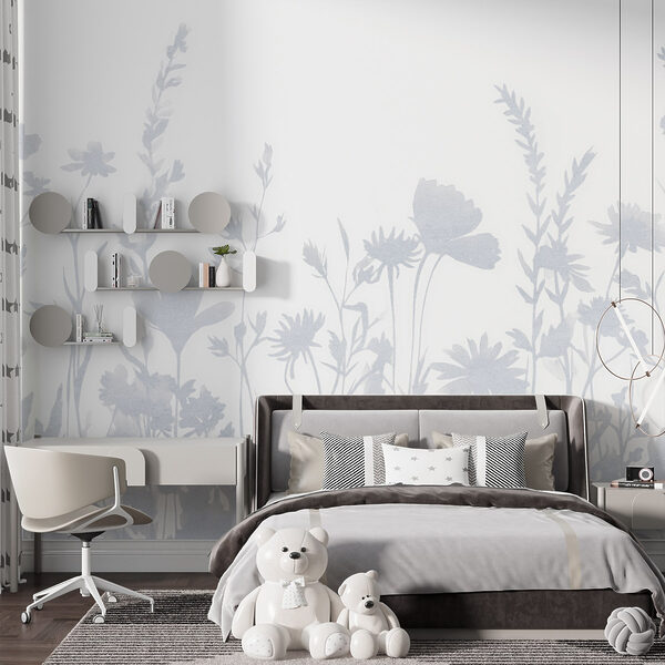 Witte bloem silhouetten Witte bloem silhouetten