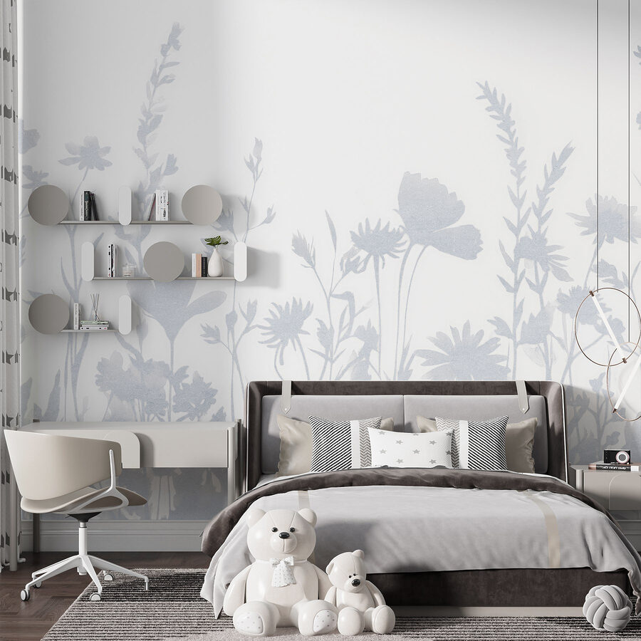 Witte bloem silhouetten Witte bloem silhouetten