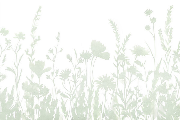 Grillig weergegeven ontwerp met bloemensilhouetten Grillig weergegeven ontwerp met bloemensilhouetten