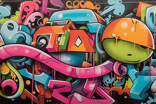 Graffiti op een muur Graffiti op een muur