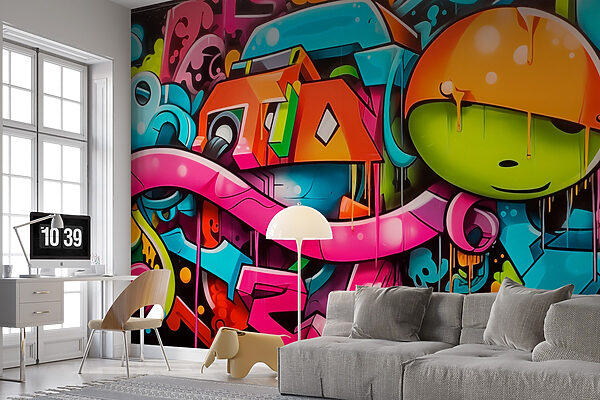 Graffiti op een muur Graffiti op een muur