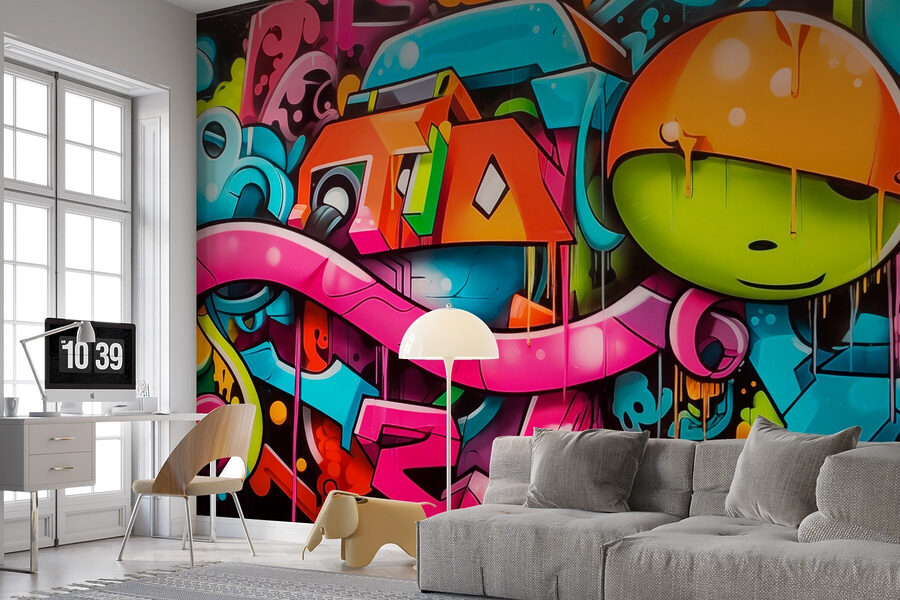 Graffiti op een muur