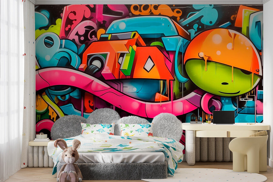 Graffiti op een muur