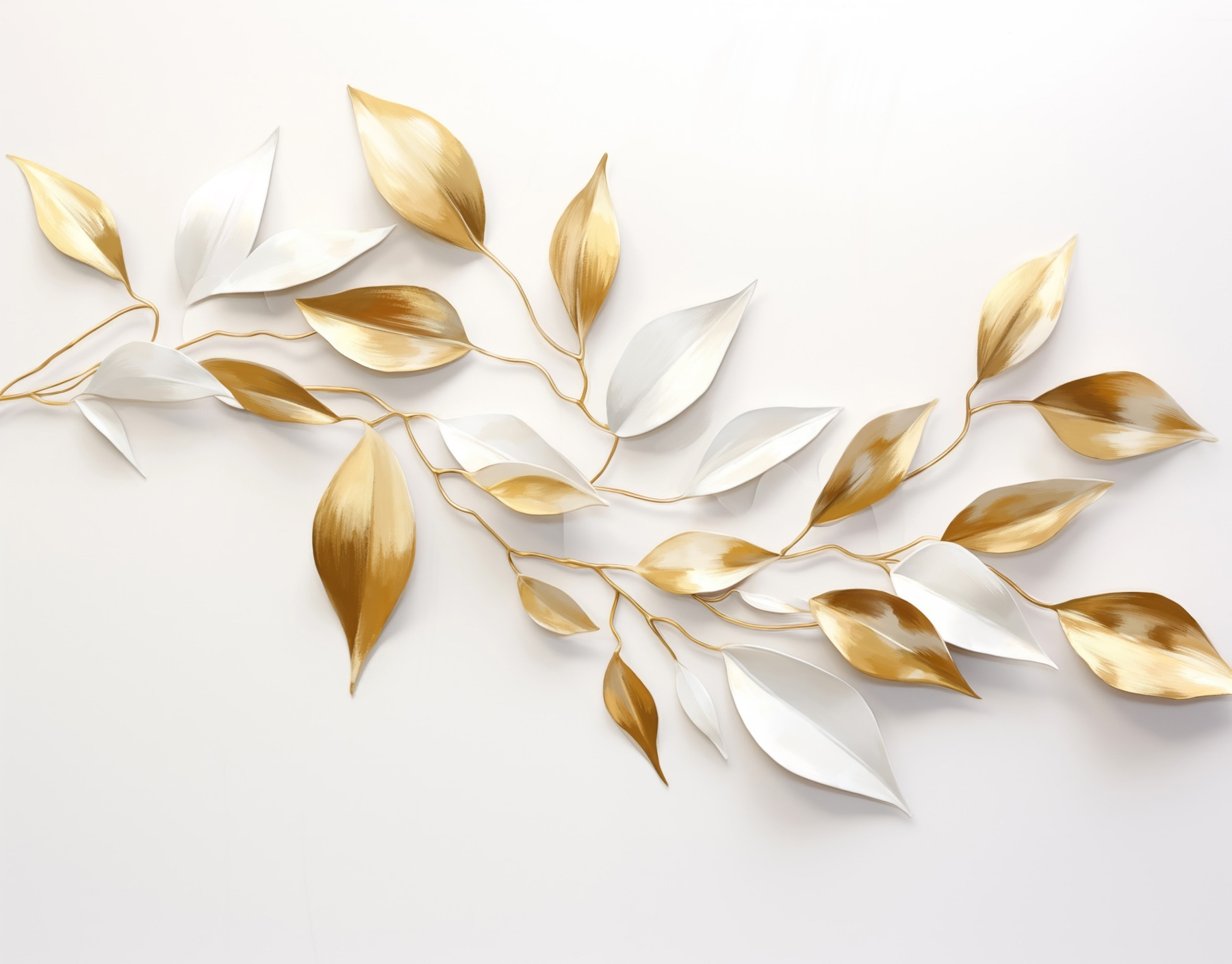 Elegant leaves in soft hues