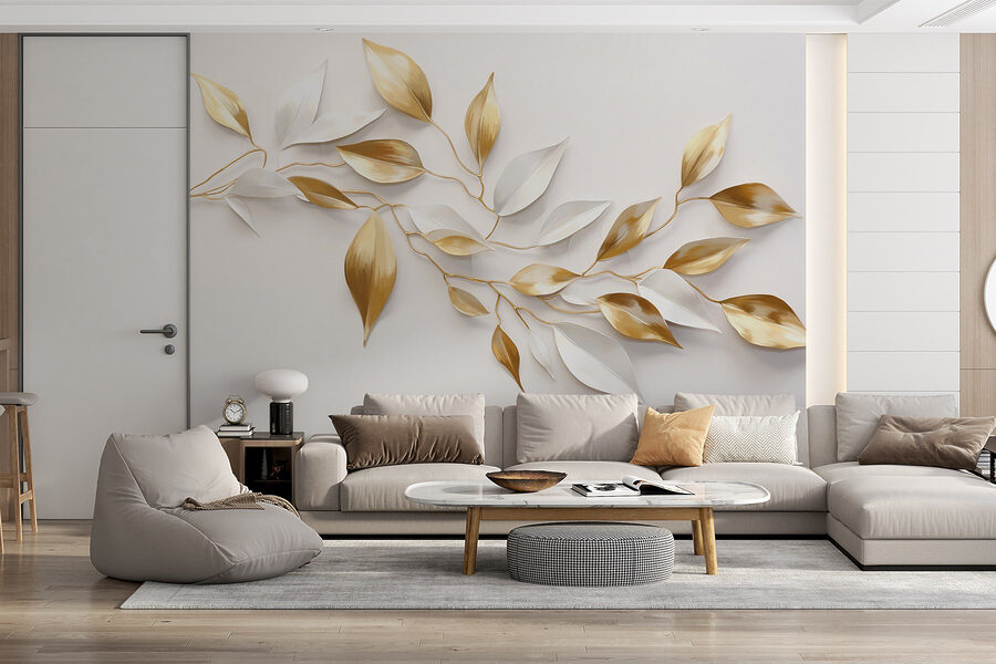 Elegant leaves in soft hues Elegant leaves in soft hues