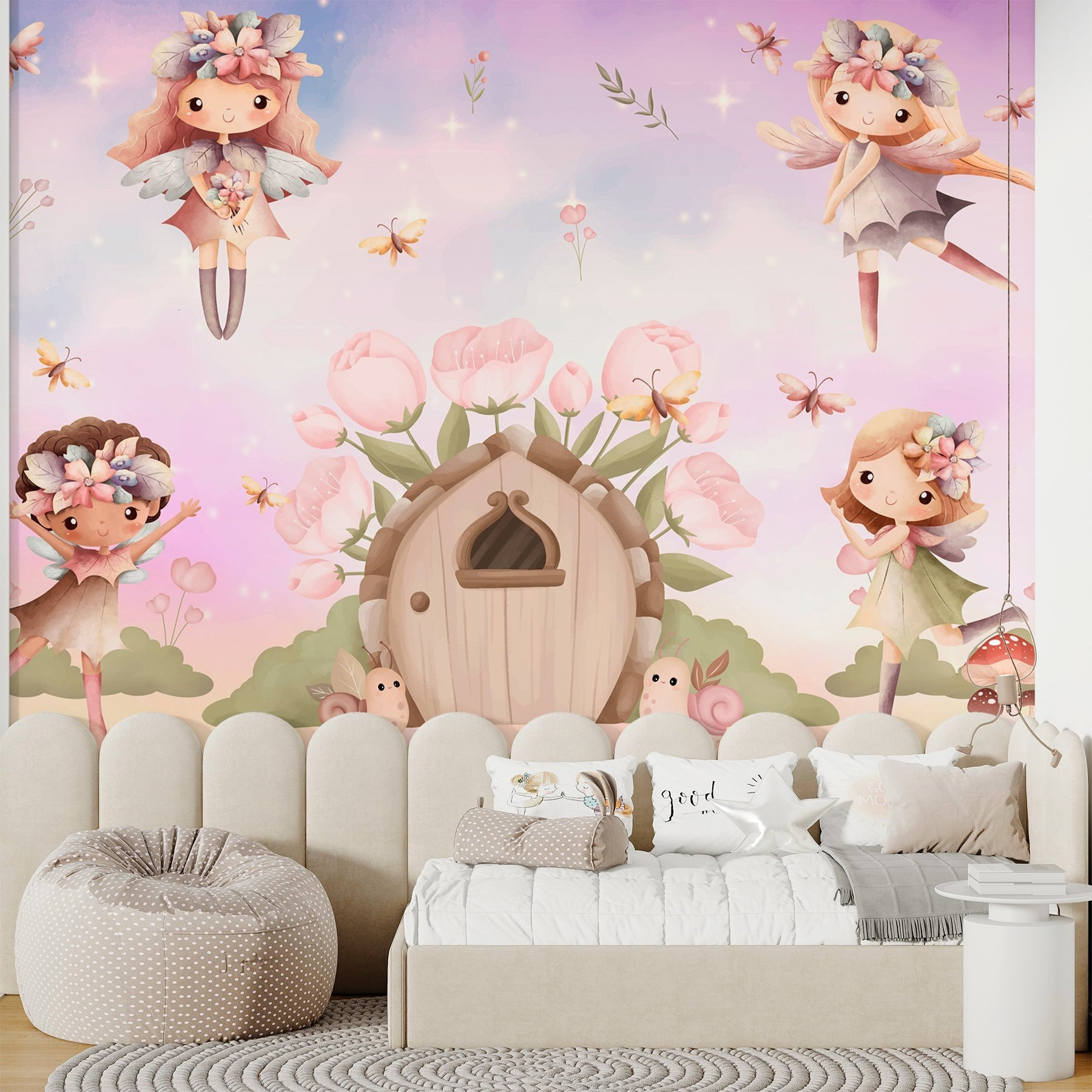 Group of fairies flying in the air Group of fairies flying in the air