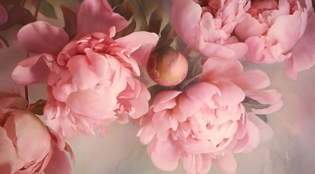 Groep roze bloemen Groep roze bloemen