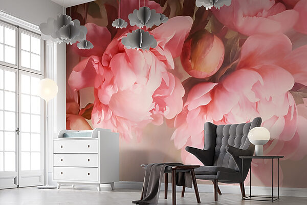 Groep roze bloemen Groep roze bloemen