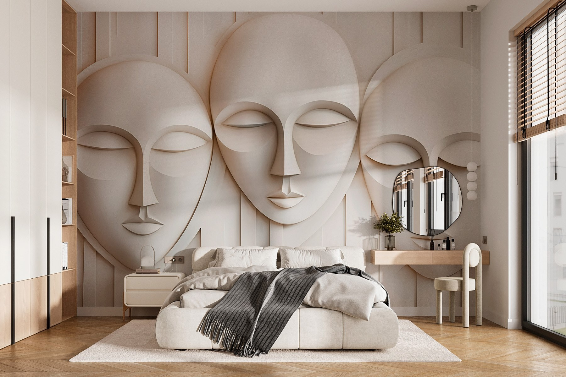 Group of white masks Group of white masks