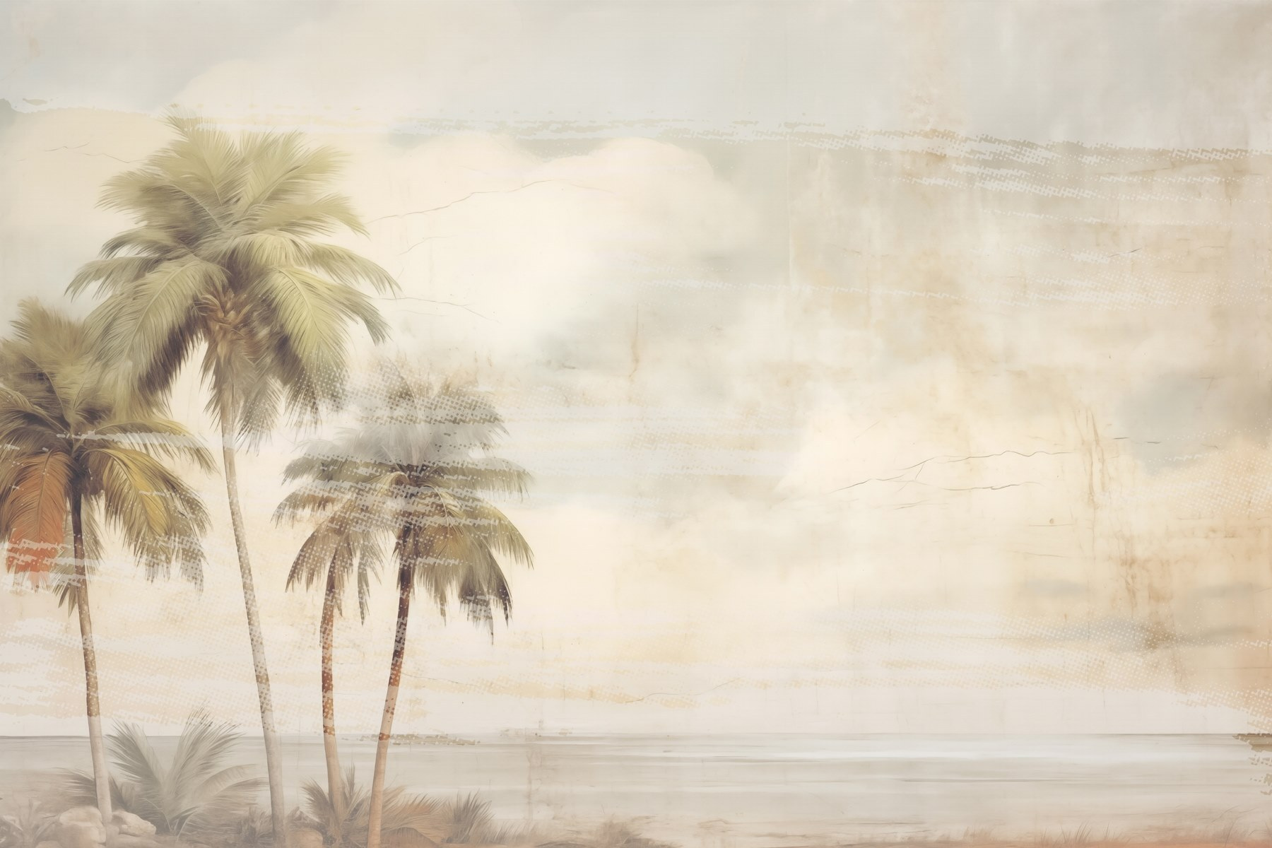 Palm trees next to a body of water