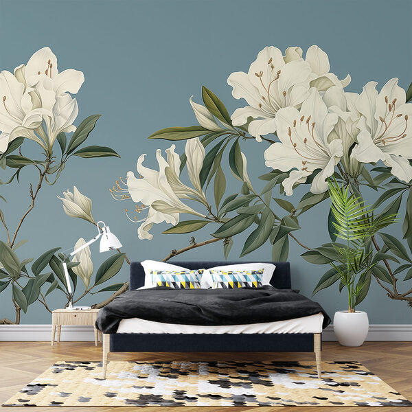 Witte bloemen aan een tak Witte bloemen aan een tak