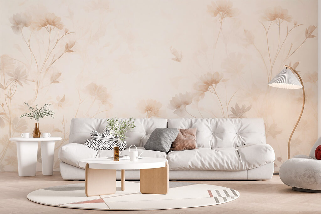 White and pink floral pattern White and pink floral pattern