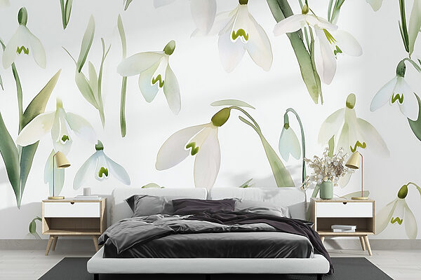 Patroon van witte bloemen Patroon van witte bloemen